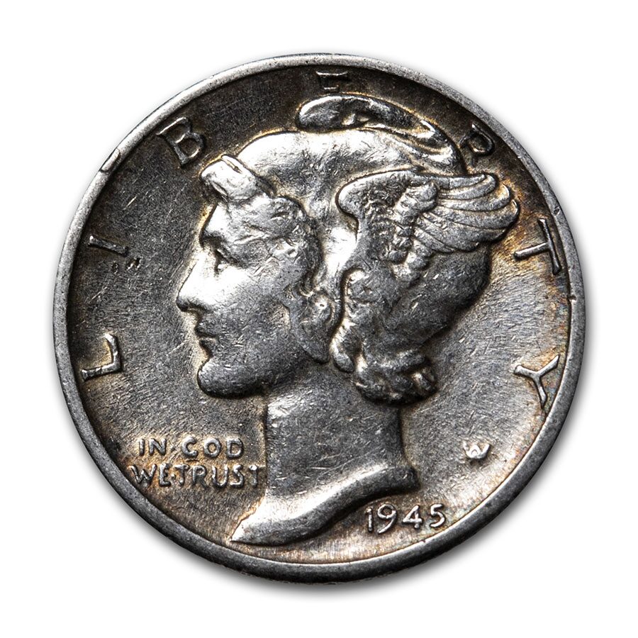 1945-D Mercury Dime XF