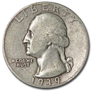 1939-D Washington Quarter Good/VF
