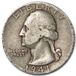 1941-D Washington Quarter Good/VF