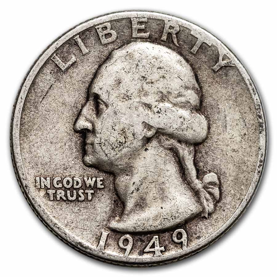 1949-D Washington Quarter Good/VF