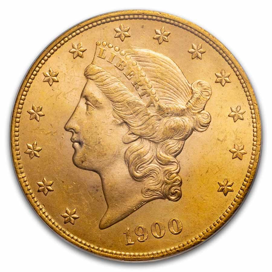 1900 $20 Liberty Gold Double Eagle MS-62 PCGS