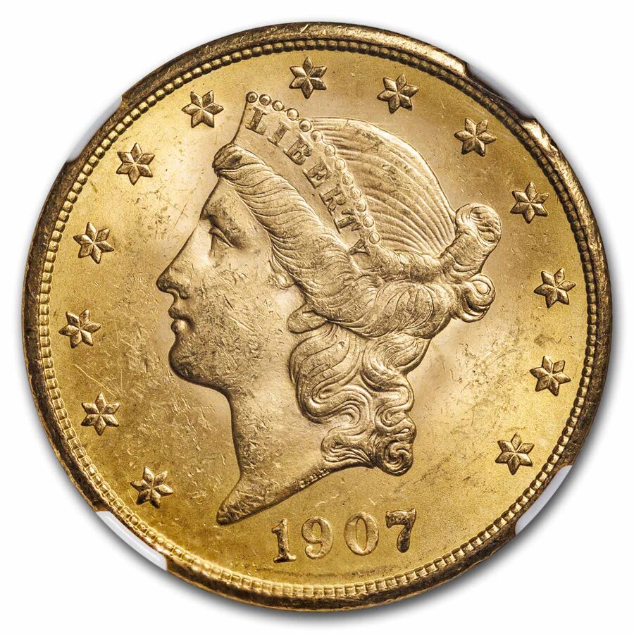 1907 $20 Liberty Gold Double Eagle MS-63 NGC