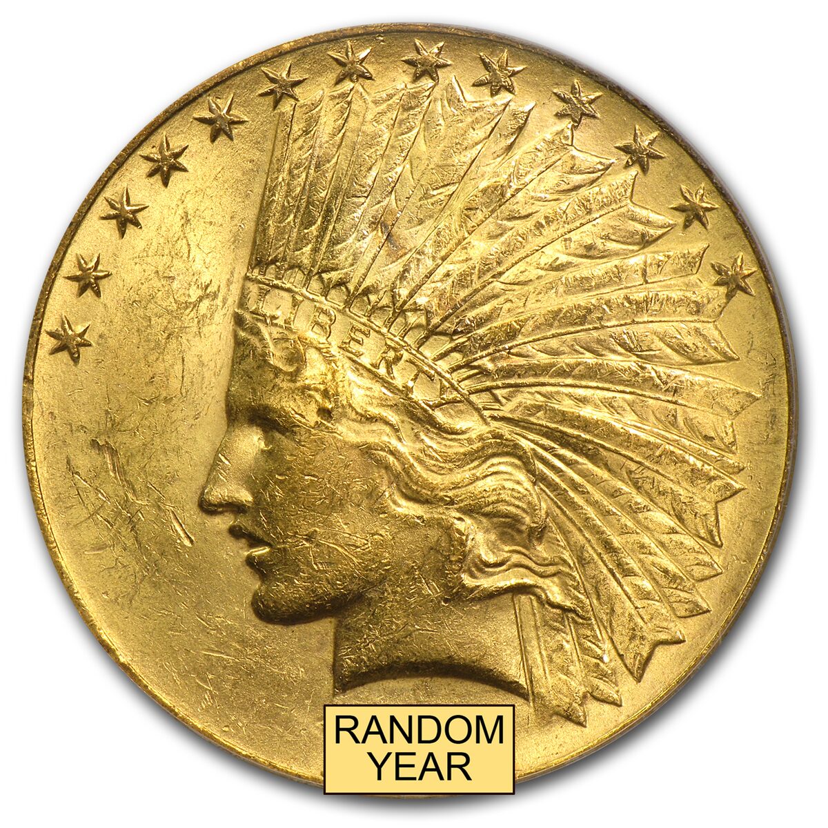 $10 Indian Gold Eagle MS-62 PCGS (Random)