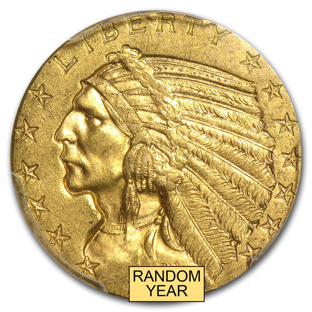 $5 Indian Gold Half Eagle MS-62 PCGS (Random Year)
