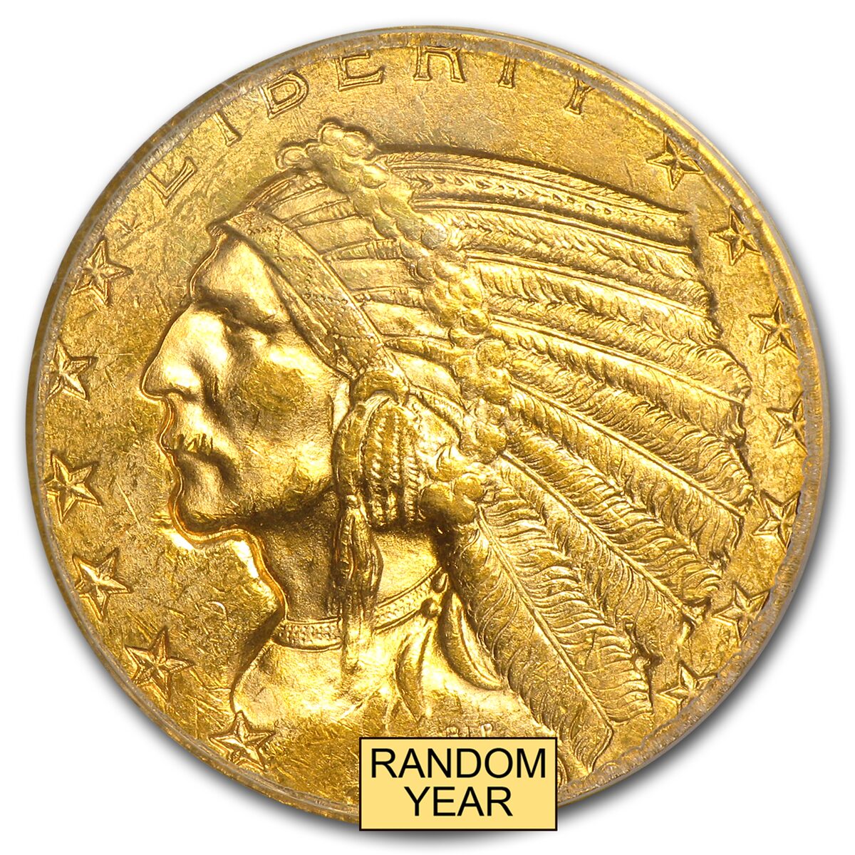 $5 Indian Gold Half Eagle MS-63 PCGS (Random Year)