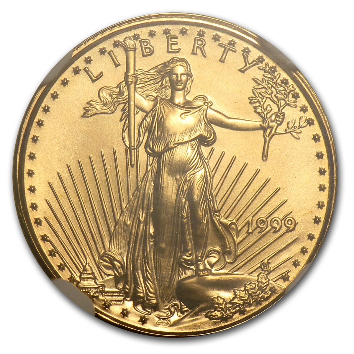 1999 1/10 oz American Gold Eagle MS-69 NGC