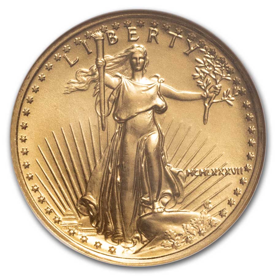 1987 1/10 oz American Gold Eagle MS-69 NGC