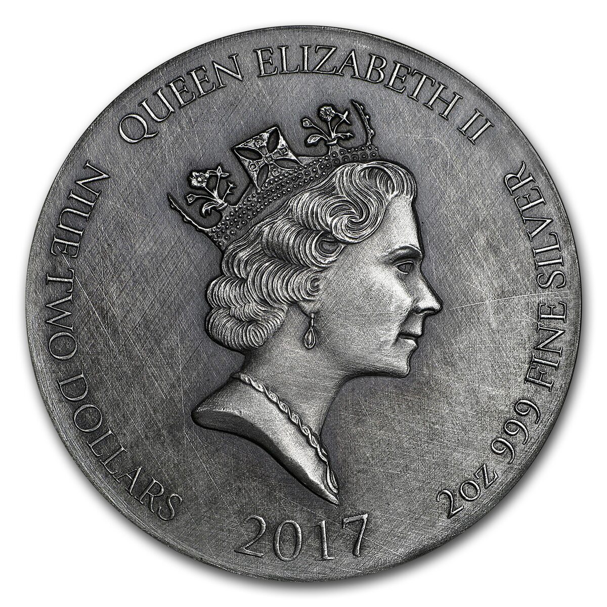 2017 2 oz Silver Coin - Biblical Series (Jesus Calms the Sea)