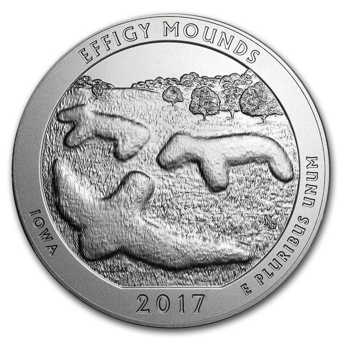 2017-P 5 oz Silver ATB Effigy Mounds (w/Box & COA)