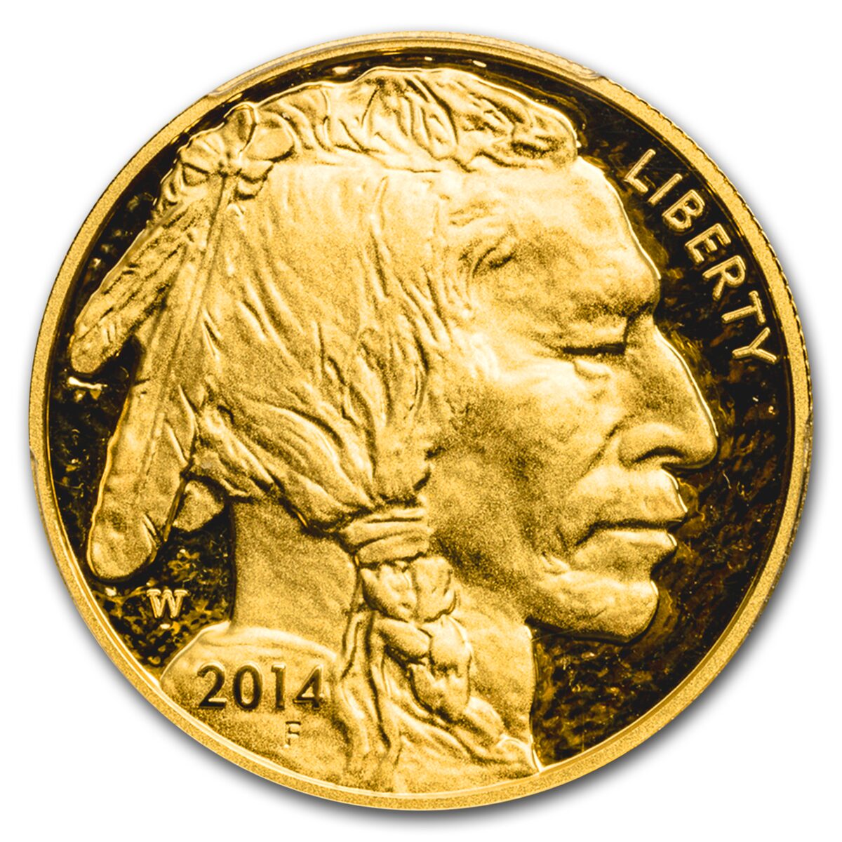 2014-W 1 oz Proof Gold Buffalo PR-70 PCGS (FS, Gold Foil)