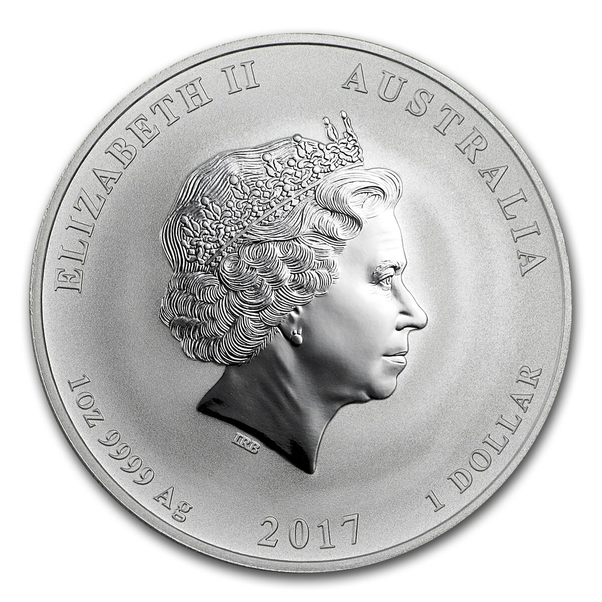 2017 Australia 1 oz Silver Lunar Rooster BU (Colorized)
