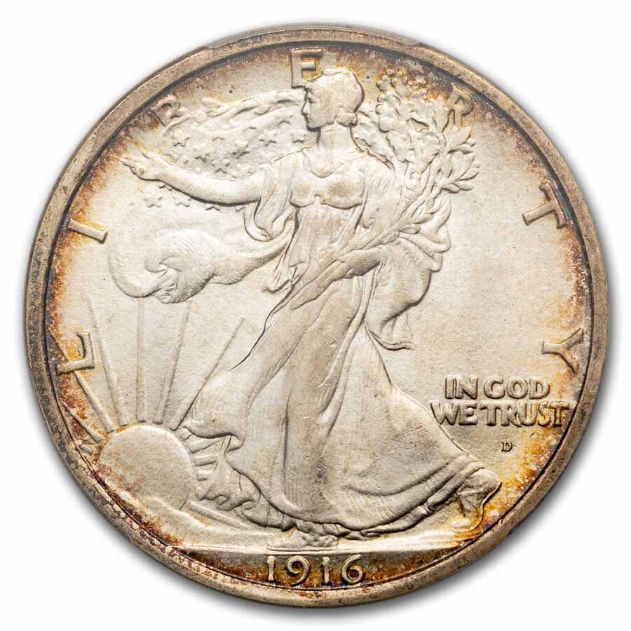 1916-D Walking Liberty Half Dollar MS-65 PCGS