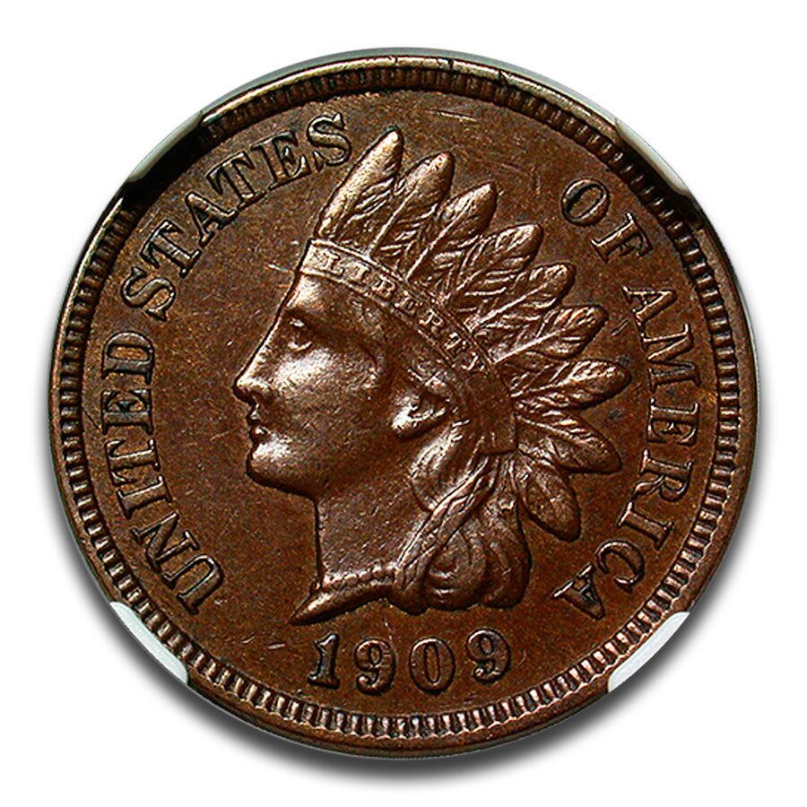 1909-S Indian Head Cent AU-55 NGC (Brown)