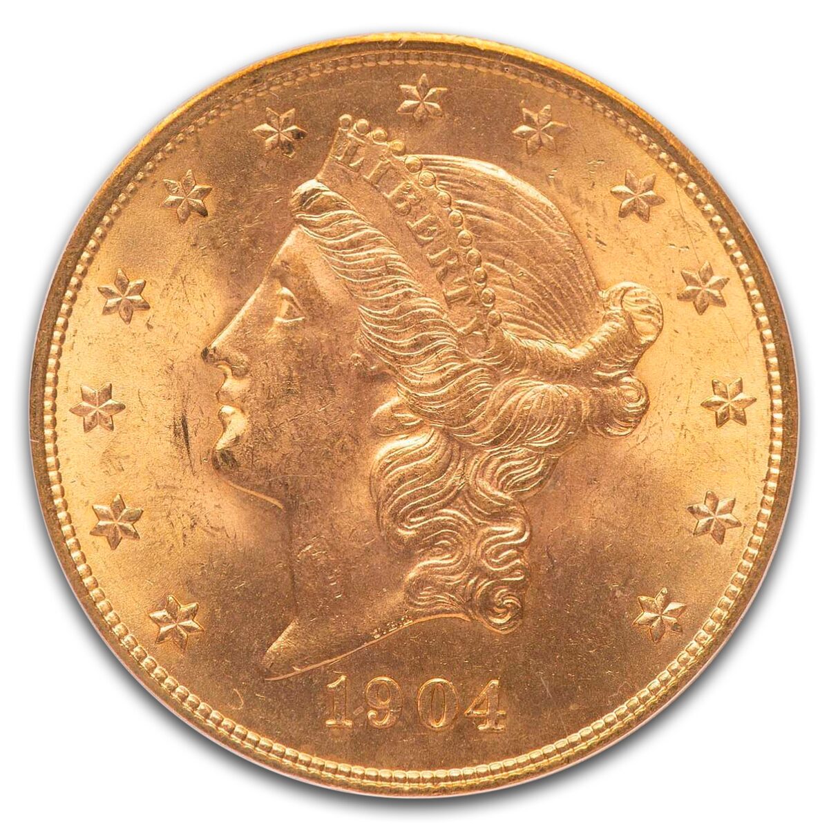 1904 $20 Liberty Gold Double Eagle MS-64 PCGS CAC