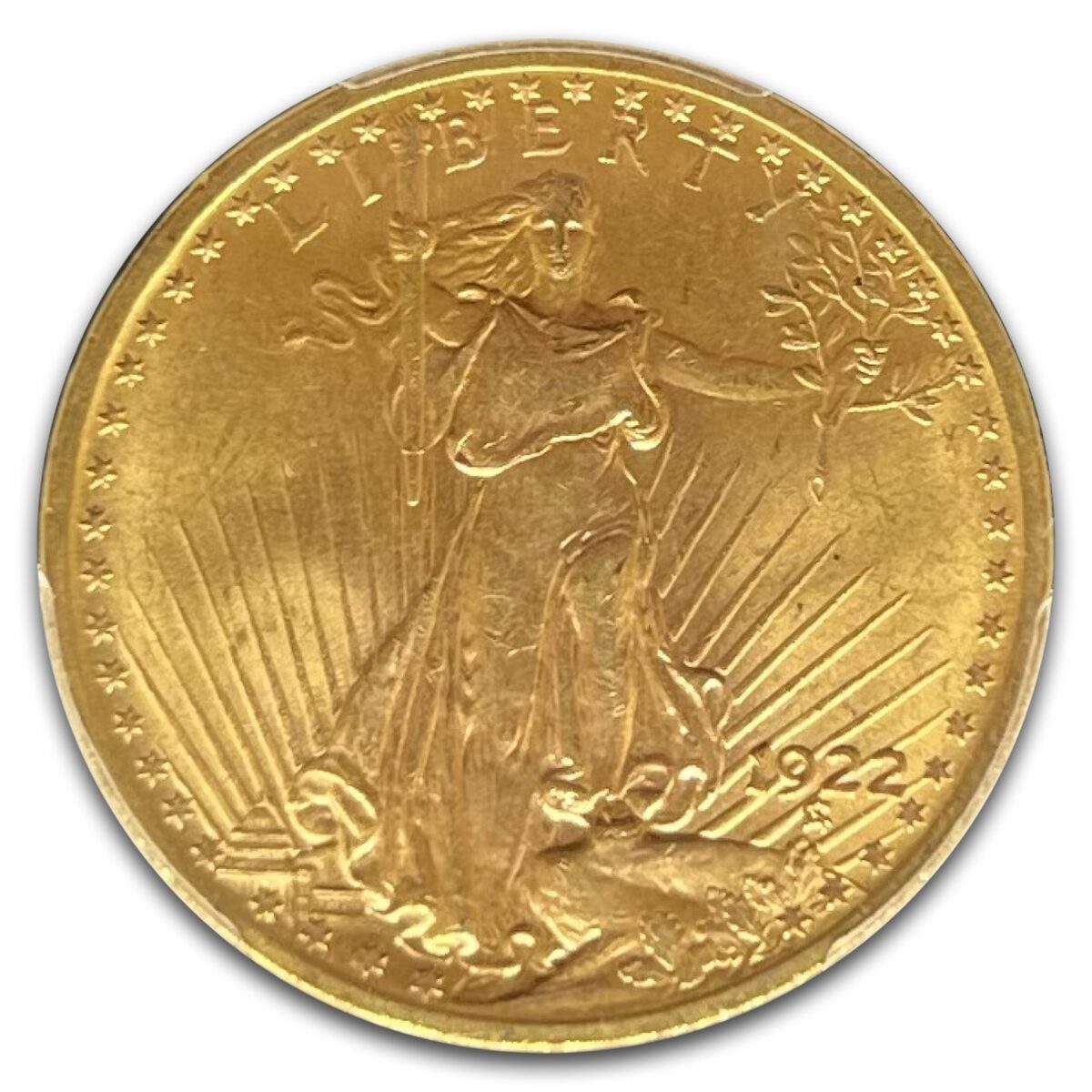1922 $20 St. Gaudens Gold Double Eagle MS-64+ PCGS