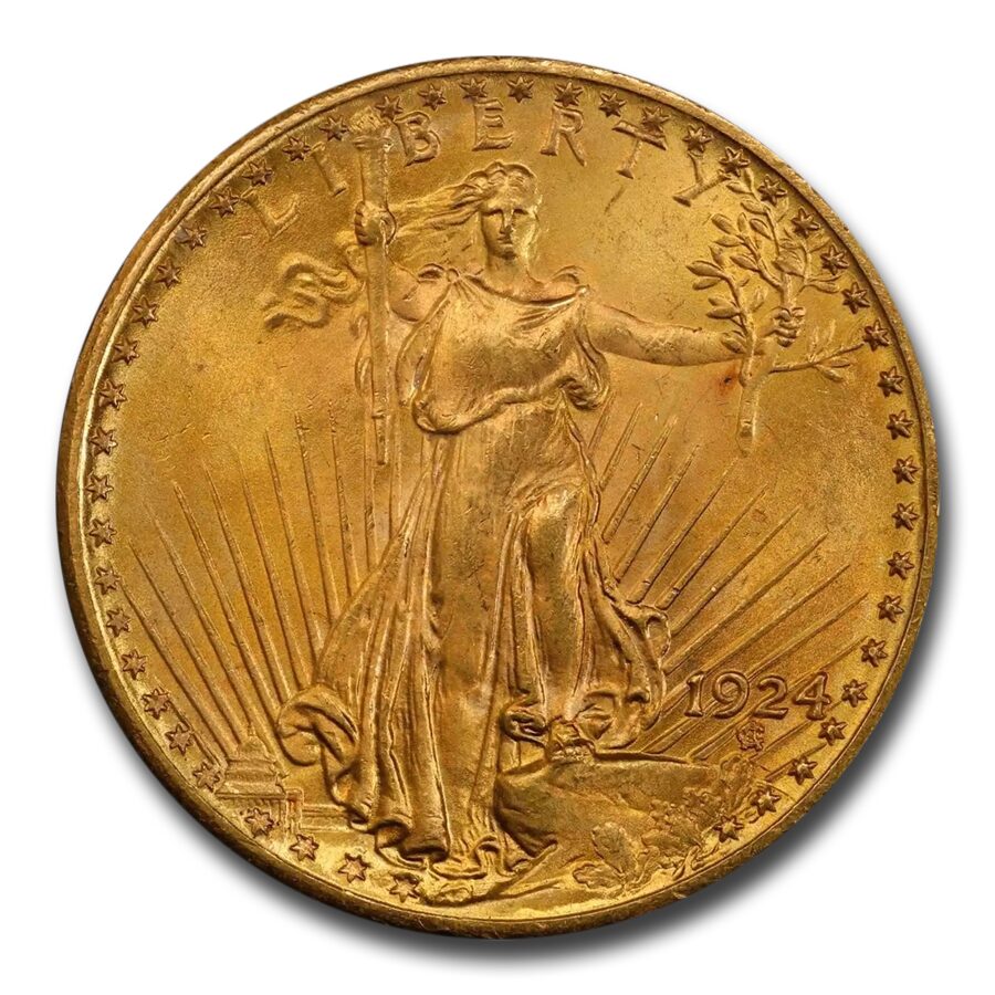 1924 $20 St Gaudens Gold Double Eagle MS-66 PCGS