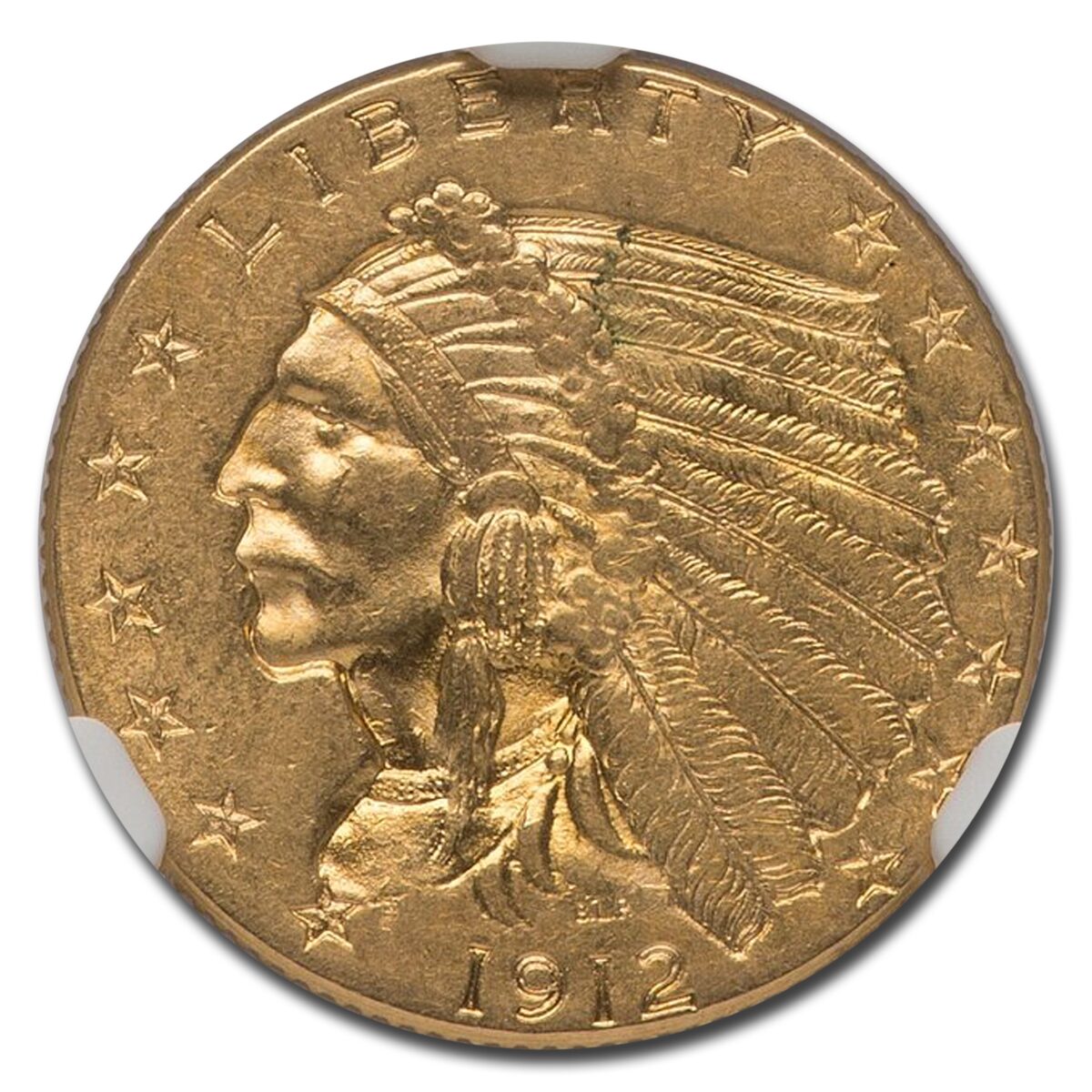 1912 $2.50 Indian Gold Quarter Eagle MS-62 NGC