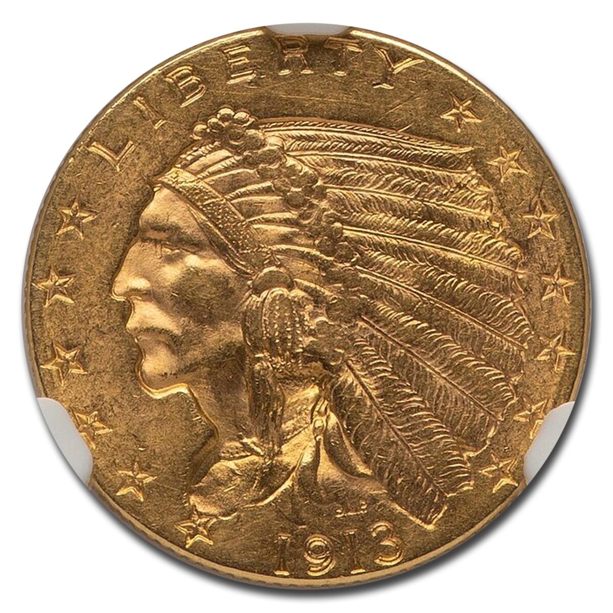 1913 $2.50 Indian Gold Quarter Eagle MS-62 NGC