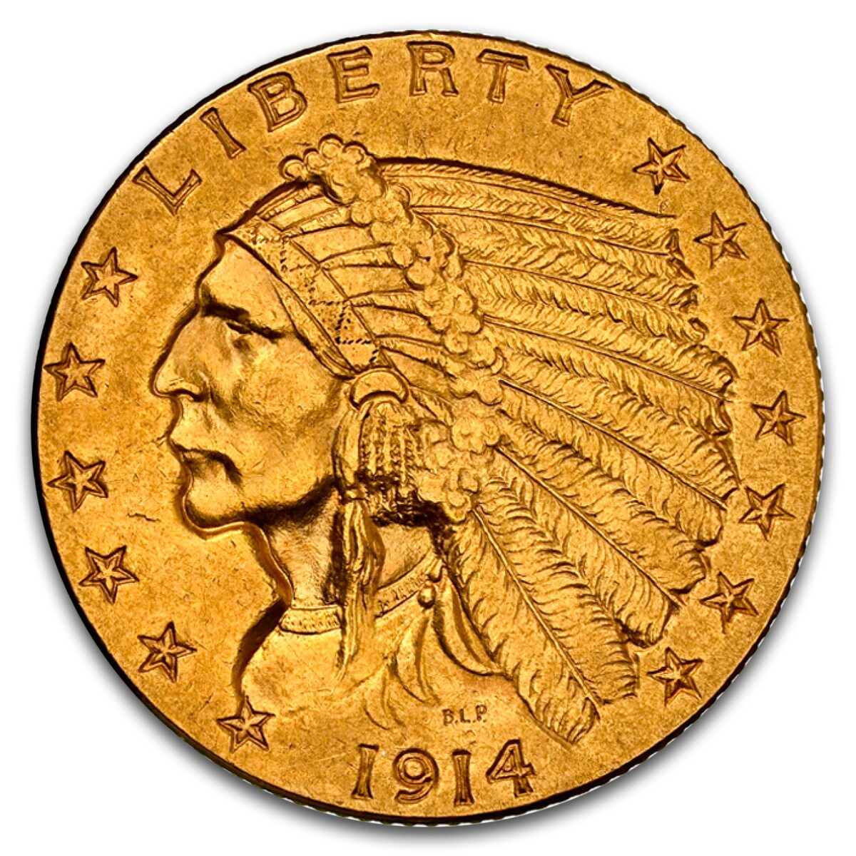 1914 $2.50 Indian Gold Quarter Eagle MS-62 NGC