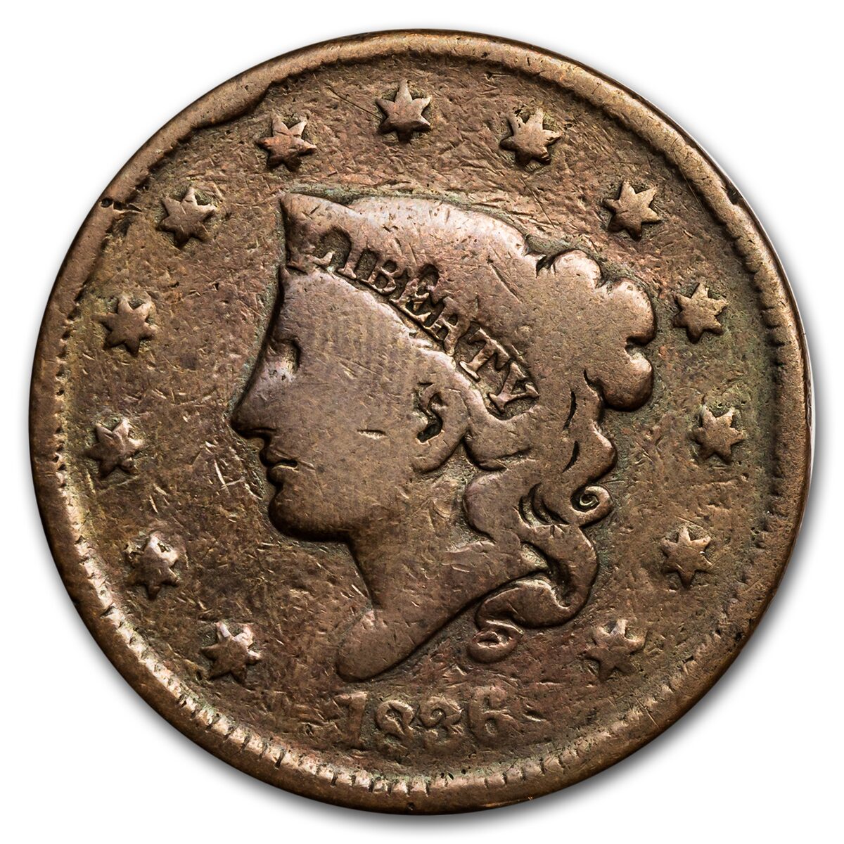 1836 Large Cent Good