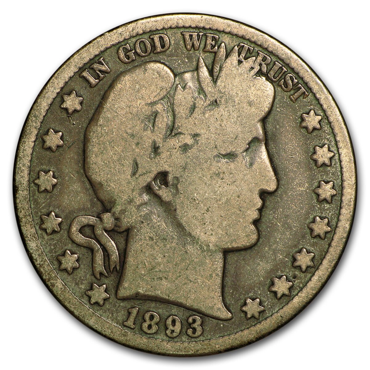 1893-S Barber Half Dollar AG