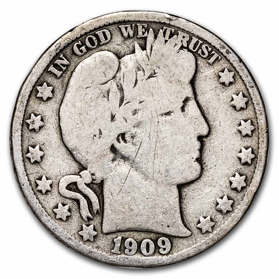 1909-S Barber Half Dollar Good