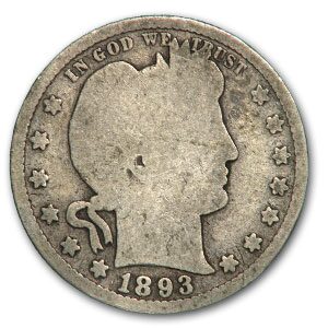 1893-S Barber Quarter Good