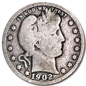 1902-S Barber Quarter Good