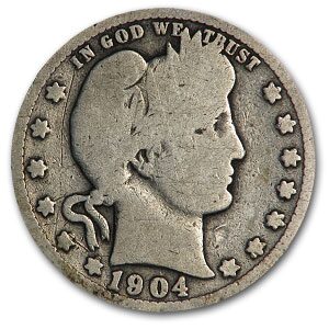 1904-O Barber Quarter Good