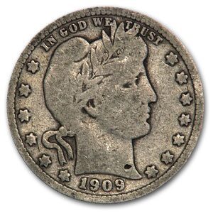 1909-S Barber Quarter Good