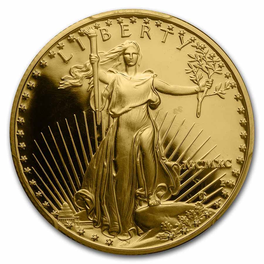 1990-P 1/2 oz Proof American Gold Eagle PR-69 DCAM PCGS