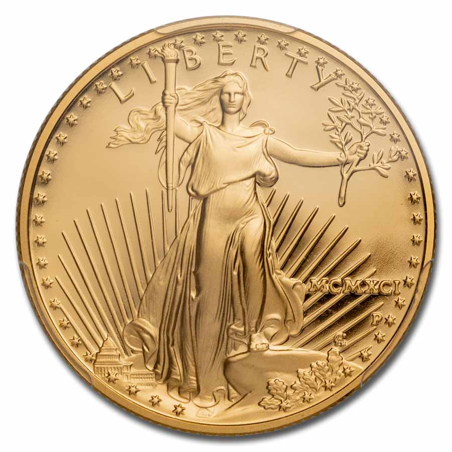 1991-P 1/2 oz Proof American Gold Eagle PR-69 DCAM PCGS