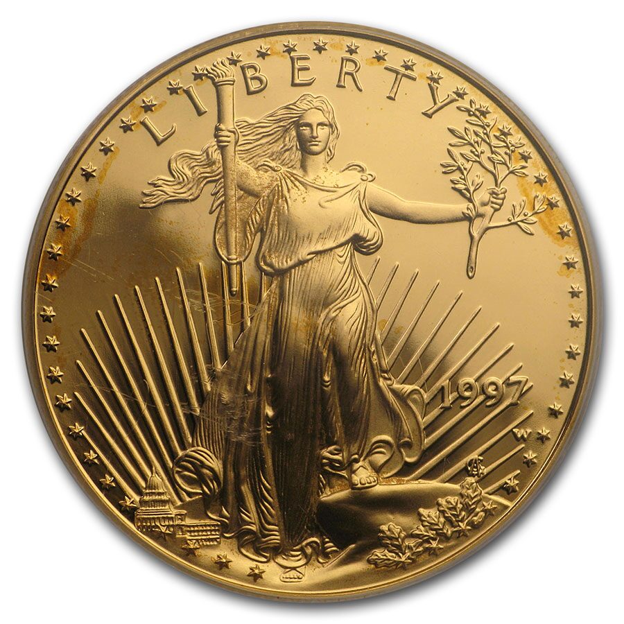 1997-W 1/2 oz Proof American Gold Eagle PR-69 DCAM PCGS