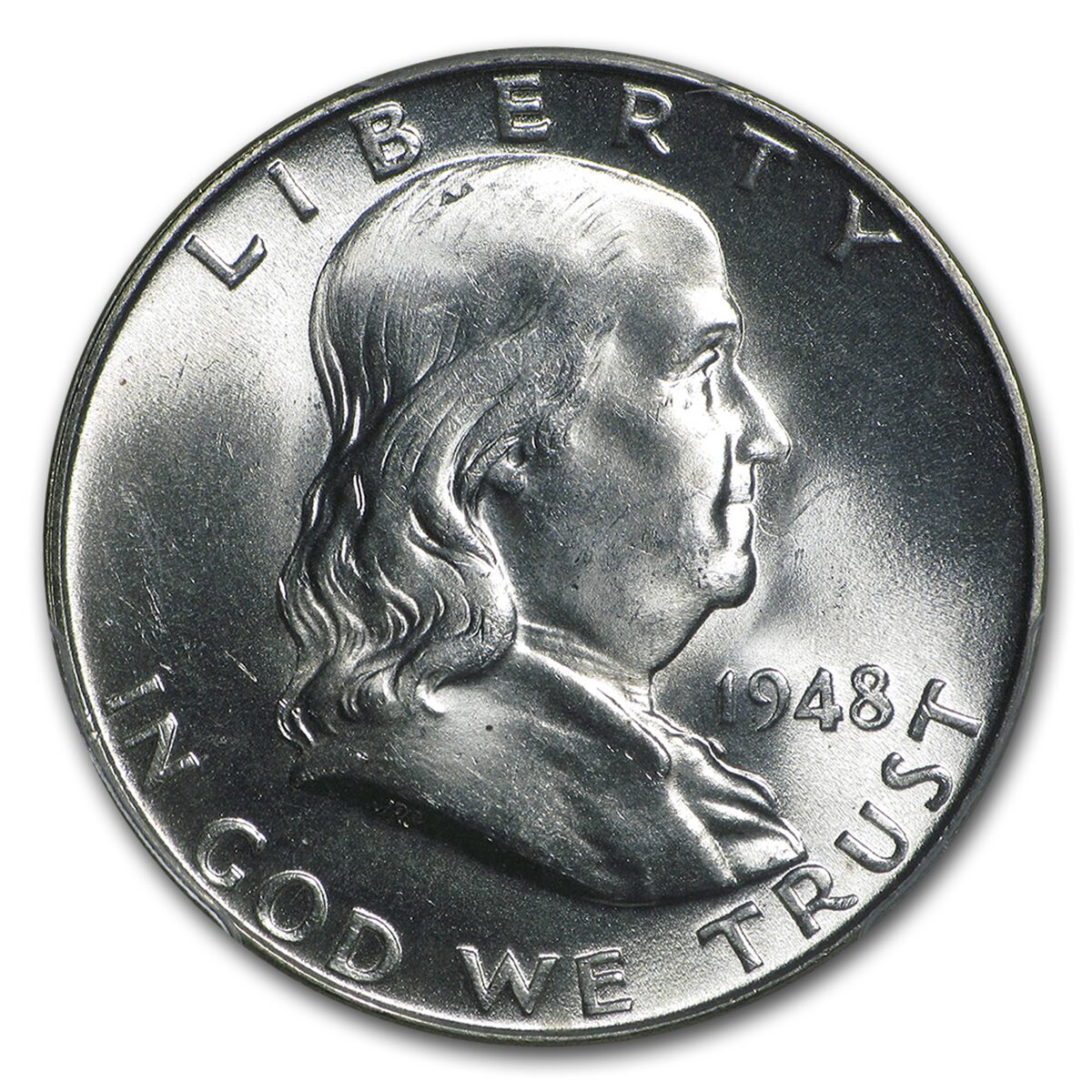 1948 Franklin Half Dollar MS-64 PCGS (FBL)