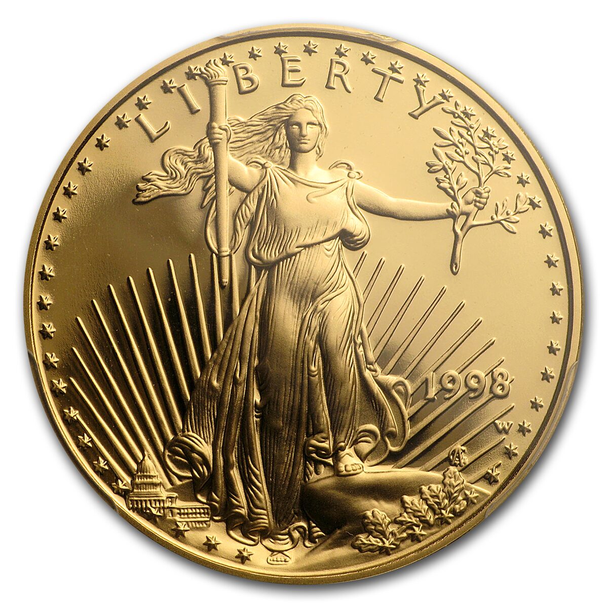 1998-W 1/2 oz Proof American Gold Eagle PR-69 PCGS