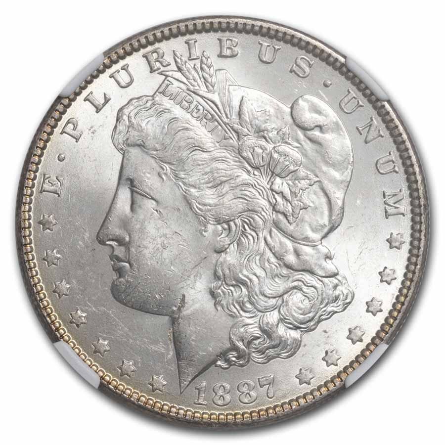 1887 Morgan Dollar MS-62 NGC