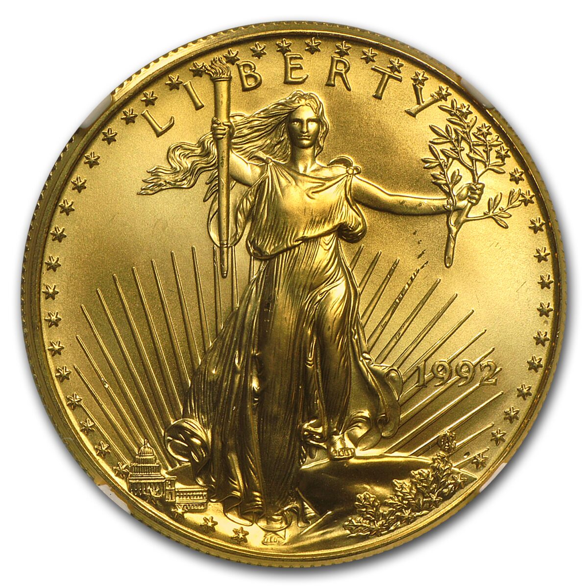 1992 1 oz American Gold Eagle MS-69 NGC