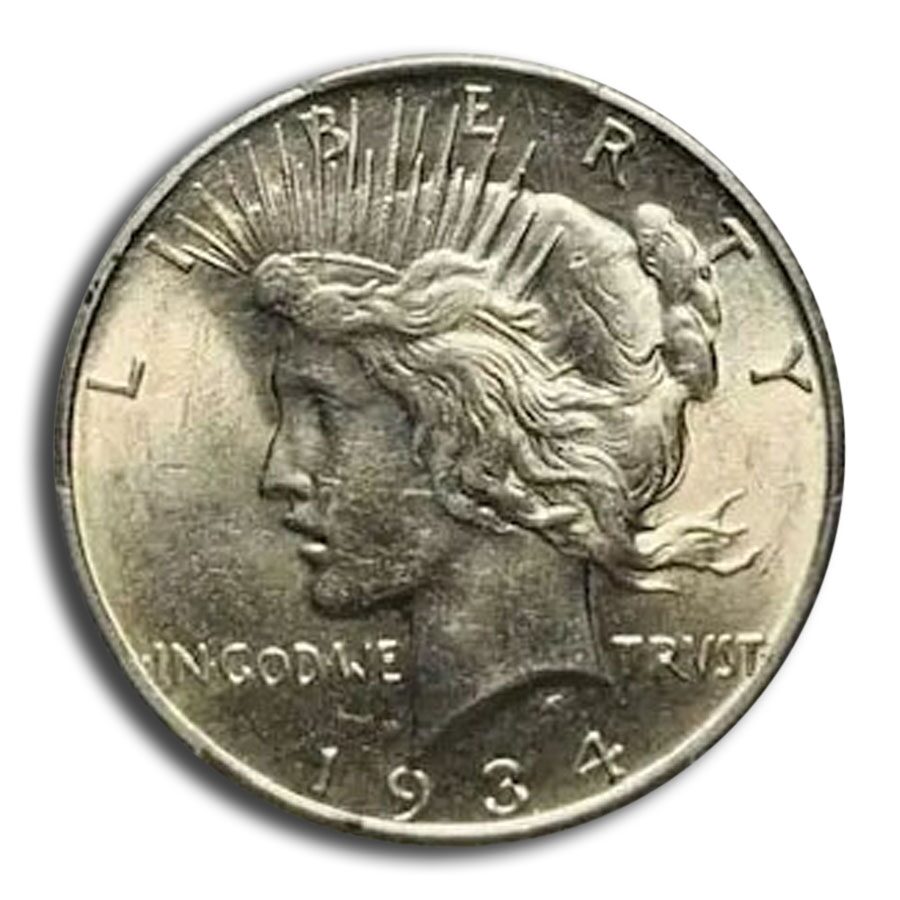 1934-D Peace Dollar AU-58 PCGS