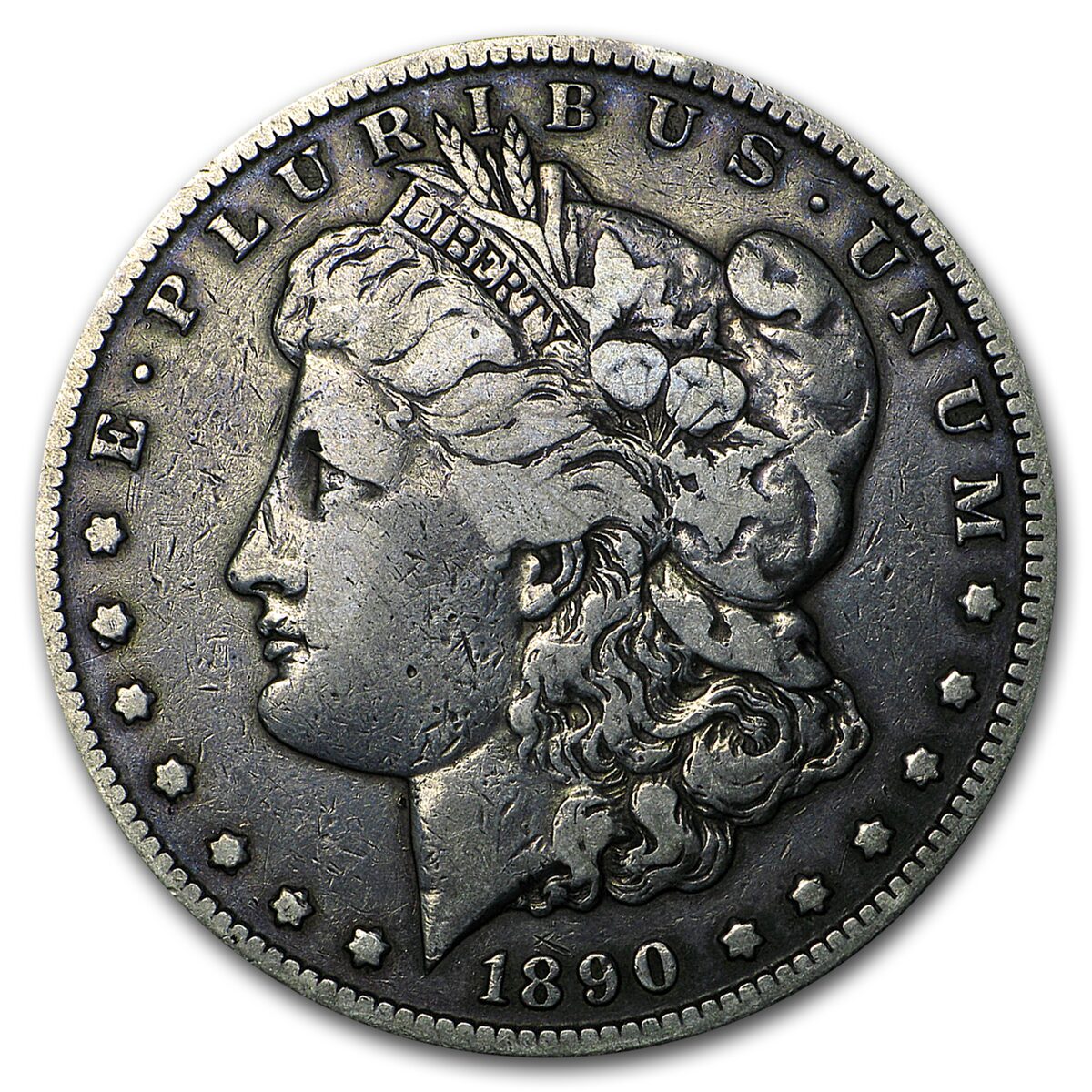 1890-CC Morgan Dollar VF Details (Cleaned)