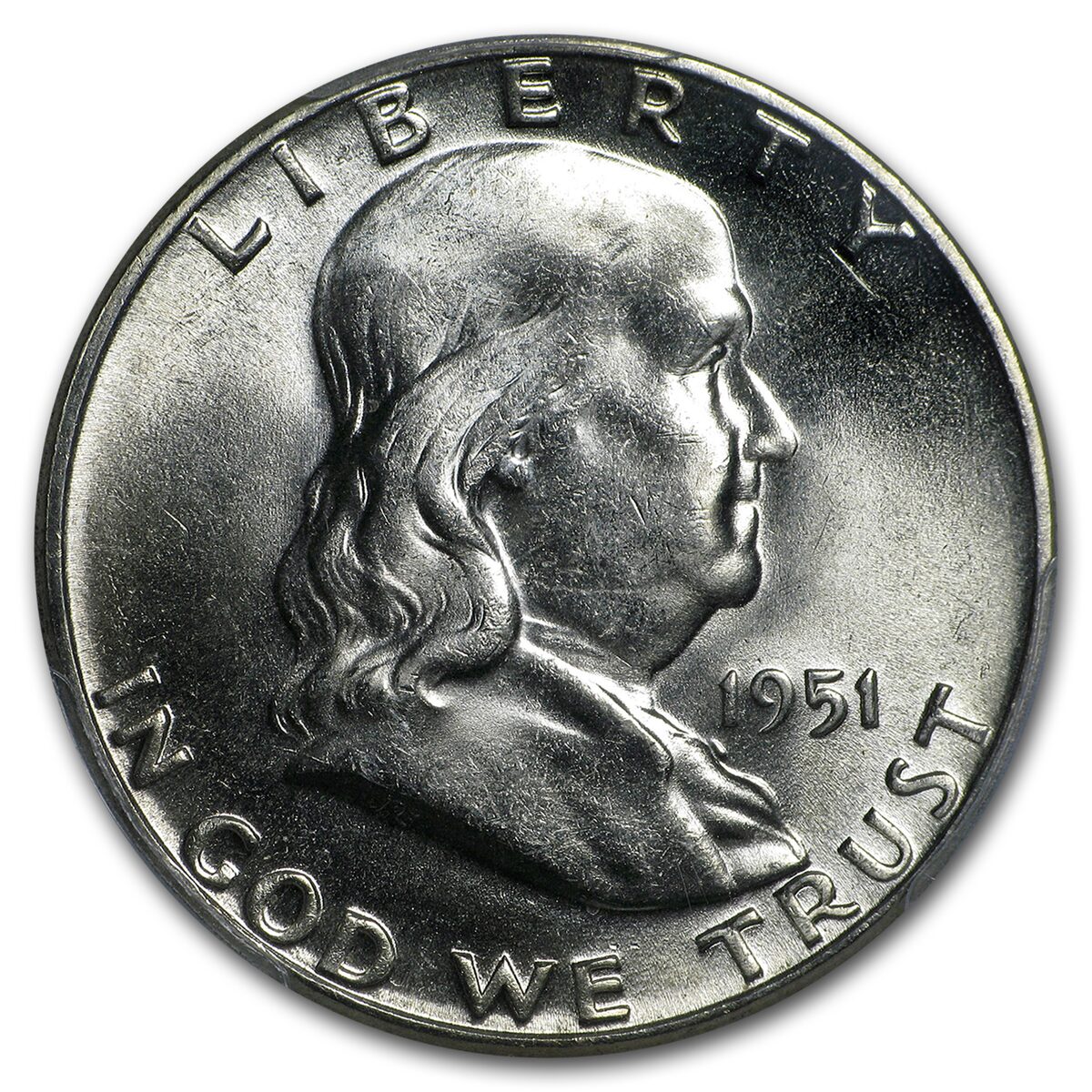 1951 Franklin Half Dollar MS-64 PCGS