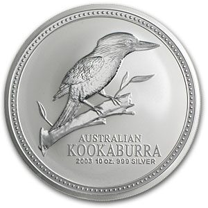2003 Australia 10 oz Silver Kookaburra BU