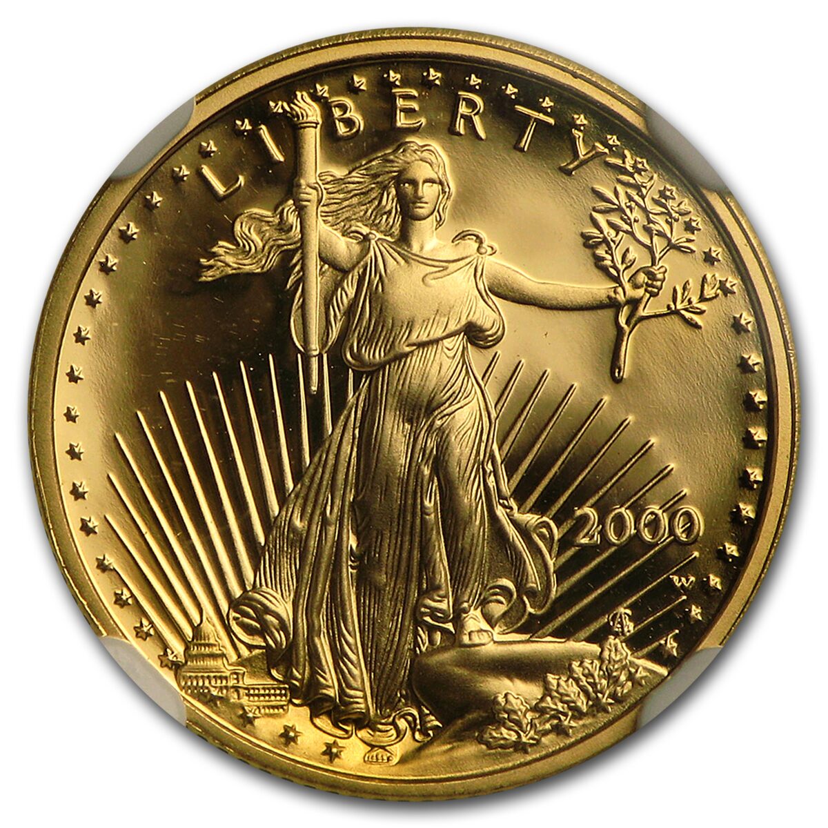 2000-W 1/10 oz Proof American Gold Eagle PF-69 NGC