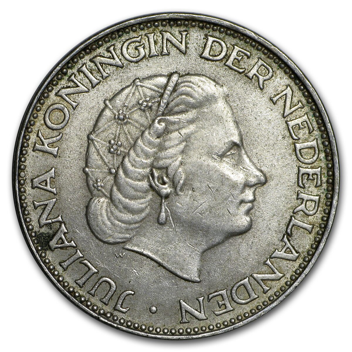 Netherlands Silver 2 1/2 Gulden Average Circ (ASW .3472)