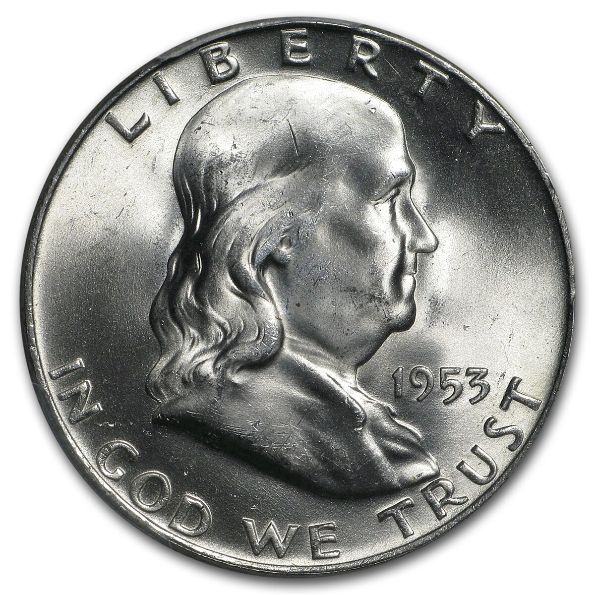 1953-D Franklin Half Dollar MS-64 PCGS (FBL)