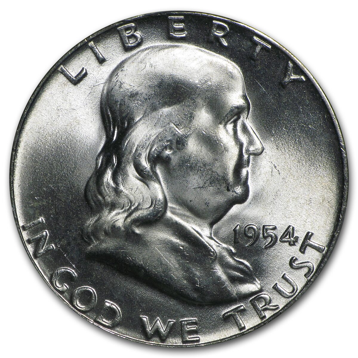1954 Franklin Half Dollar MS-64 PCGS (FBL)