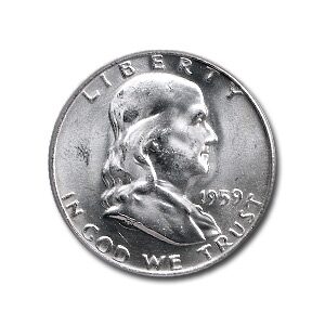 1959-D Franklin Half Dollar MS-64 PCGS