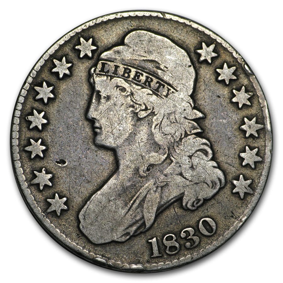 1830 Bust Half Dollar VG (Large 0)
