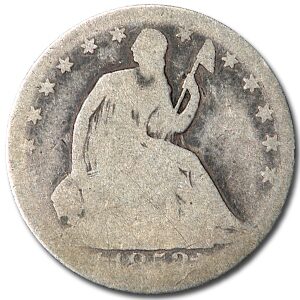 1853 Liberty Seated Half Dollar w/Arrows & Rays AG