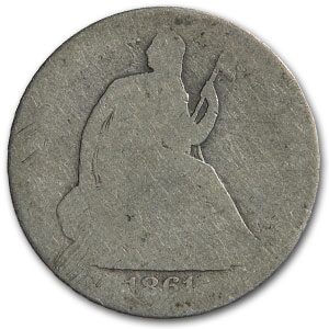 1861-O Liberty Seated Half Dollar AG