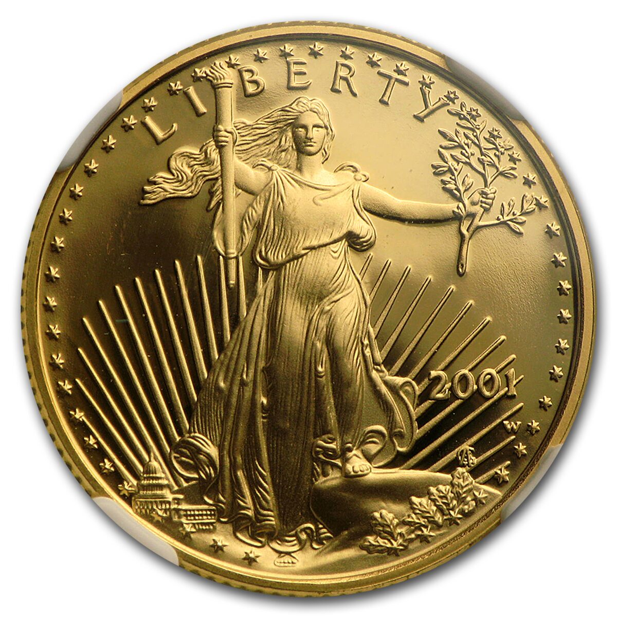 2001-W 1/4 oz Proof American Gold Eagle PF-69 NGC